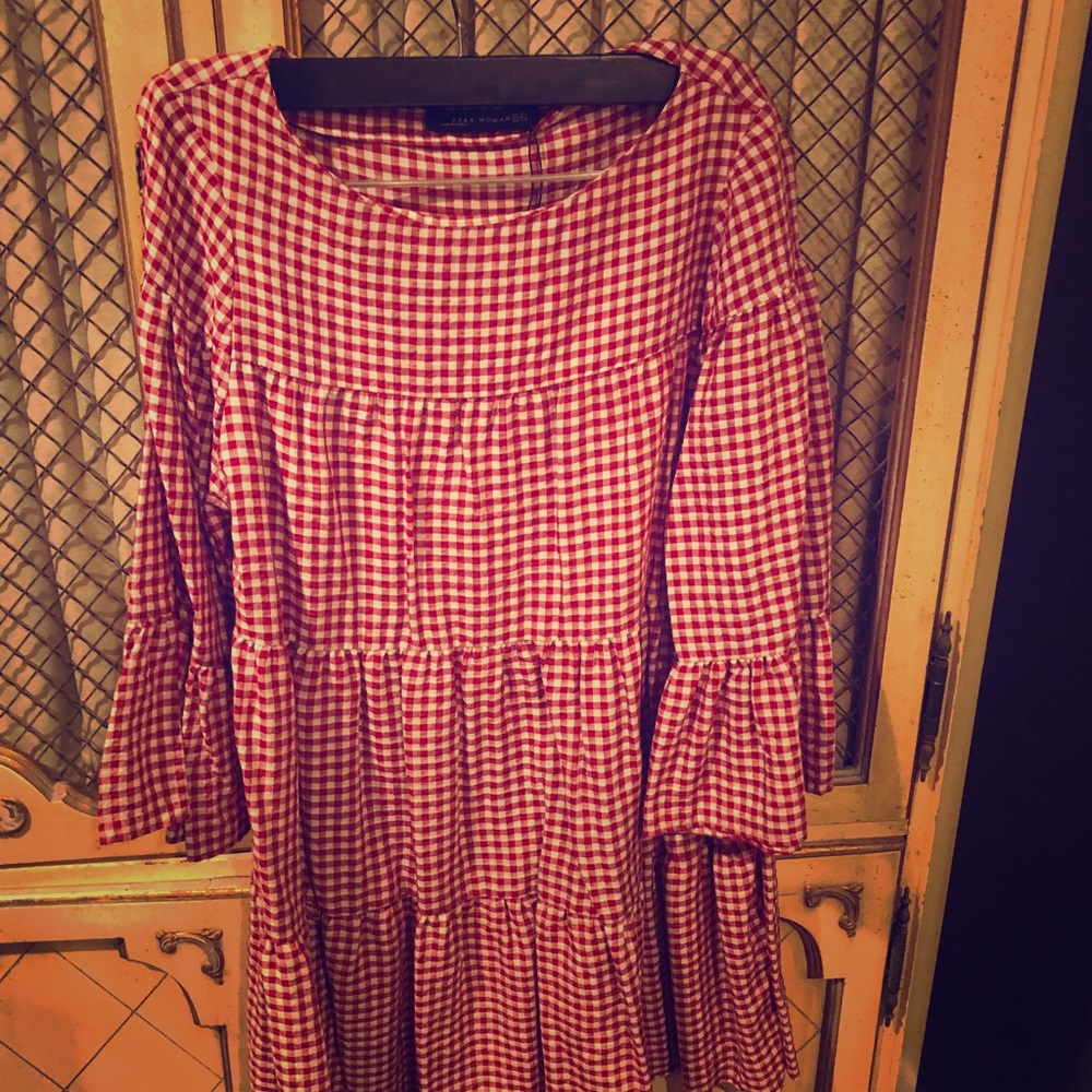 Summer gingham mini dress !